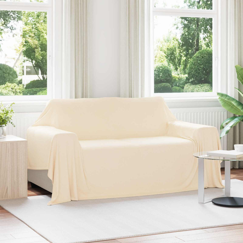 Afbeelding laden in galerijviewer, Vidaxl gooi deken crème 280 x 210 cm fleece
