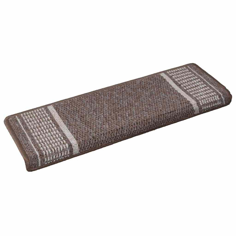 Afbeelding laden in galerijviewer, Vidaxl zelfklevende trapmatten 15 pcs bruin 65 x 21 x 4 cm