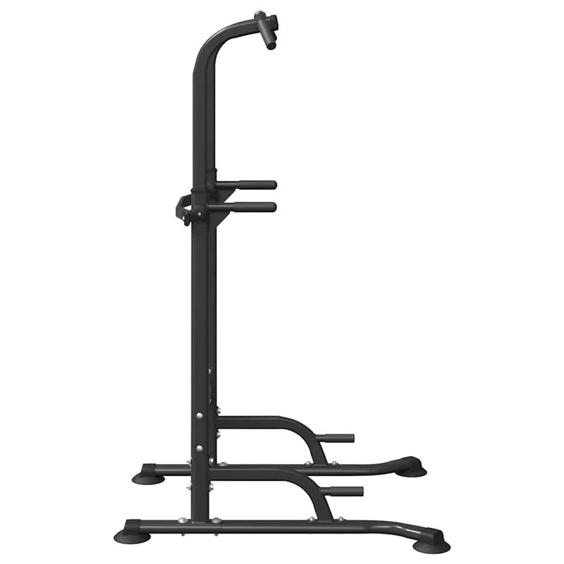 Afbeelding laden in galerijviewer, Vidaxl kracht toren dip station zwart 102 x 95 x 210 cm