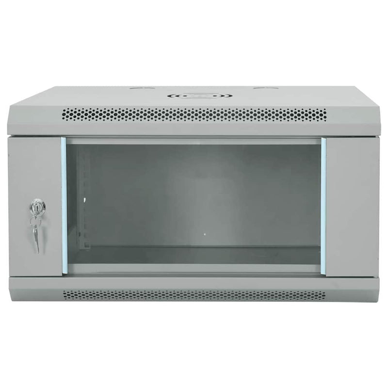 Afbeelding laden in galerijviewer, Vidaxl netwerk kabinet met opslag grijs 60 x 45 x 35 cm staal