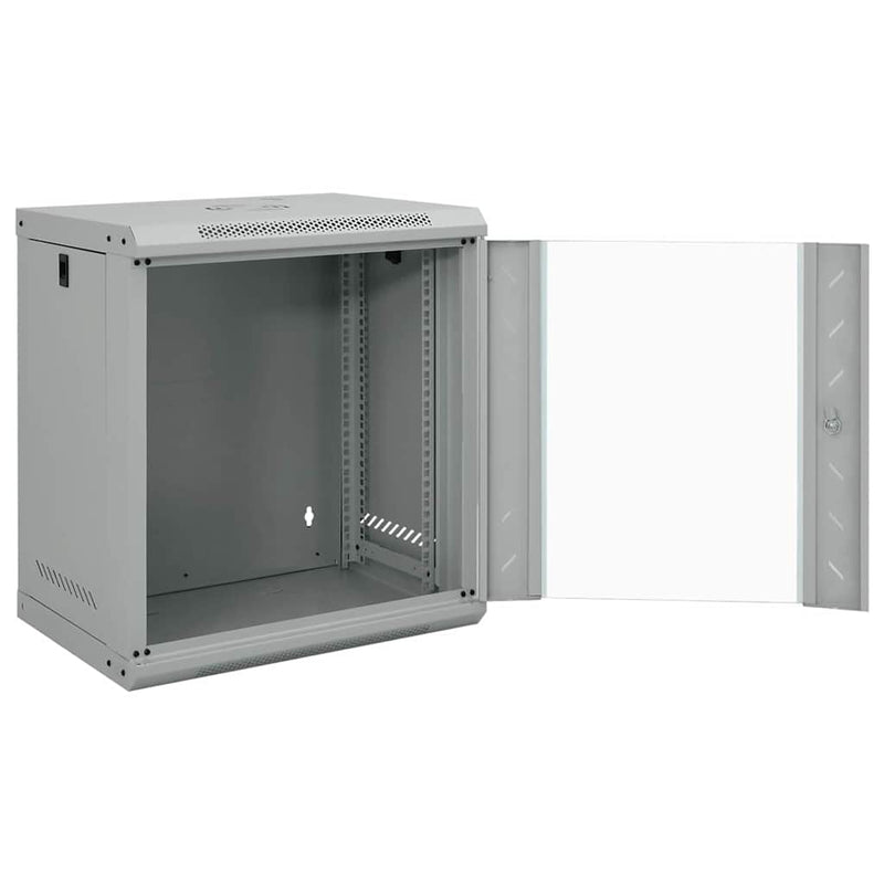 Afbeelding laden in galerijviewer, Vidaxl netwerk kabinet met opslag grijs 53 x 45 x 60 cm staal