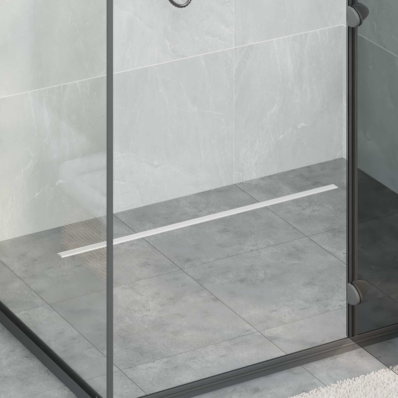 Afbeelding laden in galerijviewer, Vidaxl 360° doucheafvoer met slank model zilver 90 cm