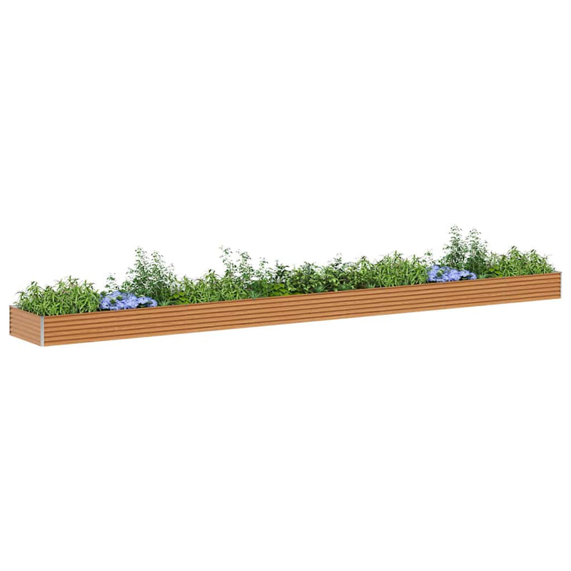 Afbeelding laden in galerijviewer, Vidaxl verhoogde plantenbak 775 x 100 x 36 cm gegalvaniseerd staal