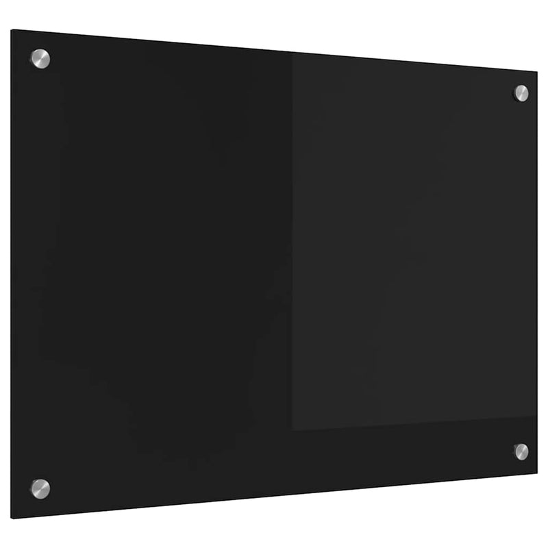 Afbeelding laden in galerijviewer, Vidaxl keuken achterwand zwart 70 x 50 cm gehard glas