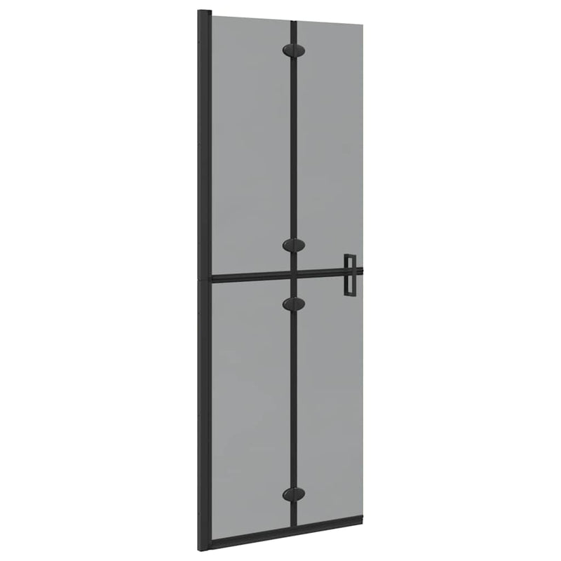 Afbeelding laden in galerijviewer, Vidaxl inloopdouchewand zwart 90 x 6.5 x 190 cm