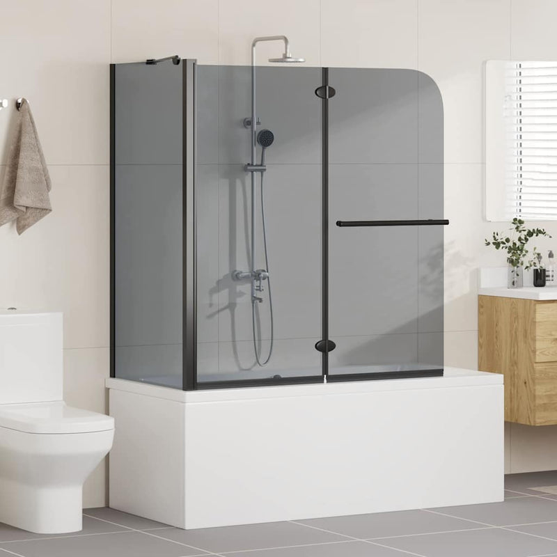 Afbeelding laden in galerijviewer, Vidaxl bi-vouw douche omheining donker transparant 120 x 67 x 129 cm