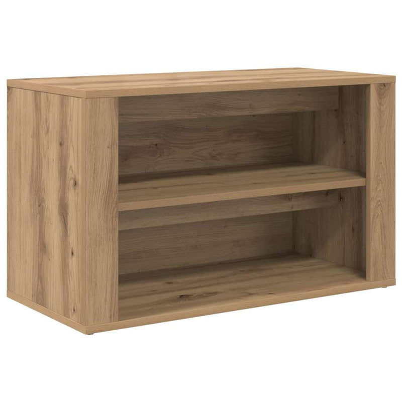 Afbeelding laden in galerijviewer, Vidaxl schoenenrek met plank artisanaal eikenkleurig 75 x 35 x 45 cm