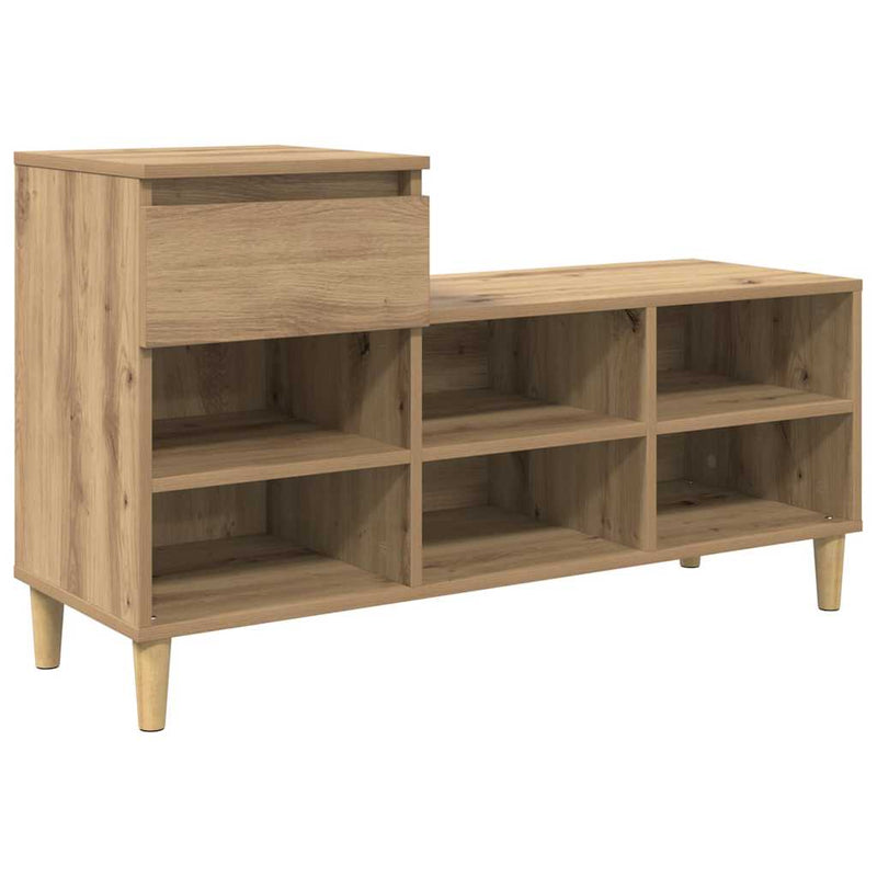 Afbeelding laden in galerijviewer, Vidaxl schoenenkast artisan eiken 102 x 36 x 60 cm bewerkt hout