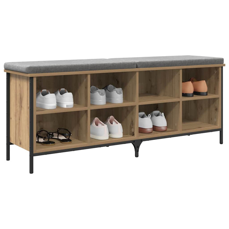 Afbeelding laden in galerijviewer, Vidaxl schoenenkast met plank artisan eiken 131 x 35 x 50 cm