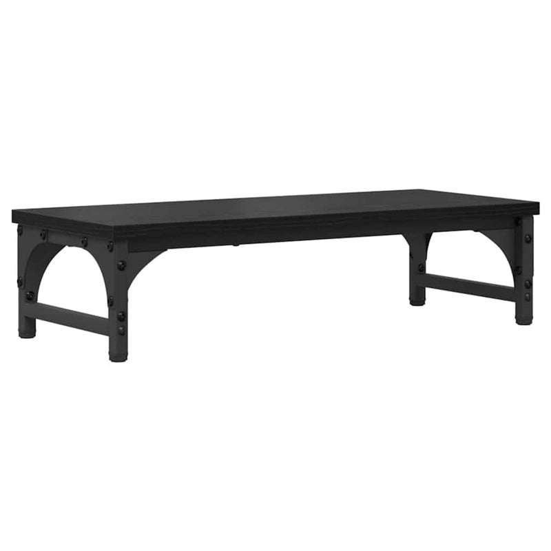 Afbeelding laden in galerijviewer, Vidaxl monitor stand zwart eiken 55 x 23 x 14 cm bewerkt hout
