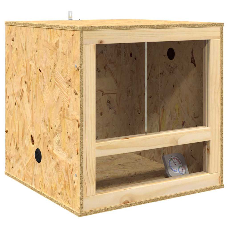 Afbeelding laden in galerijviewer, Vidaxl terrarium bruin 50 x 50 x 50 cm osb