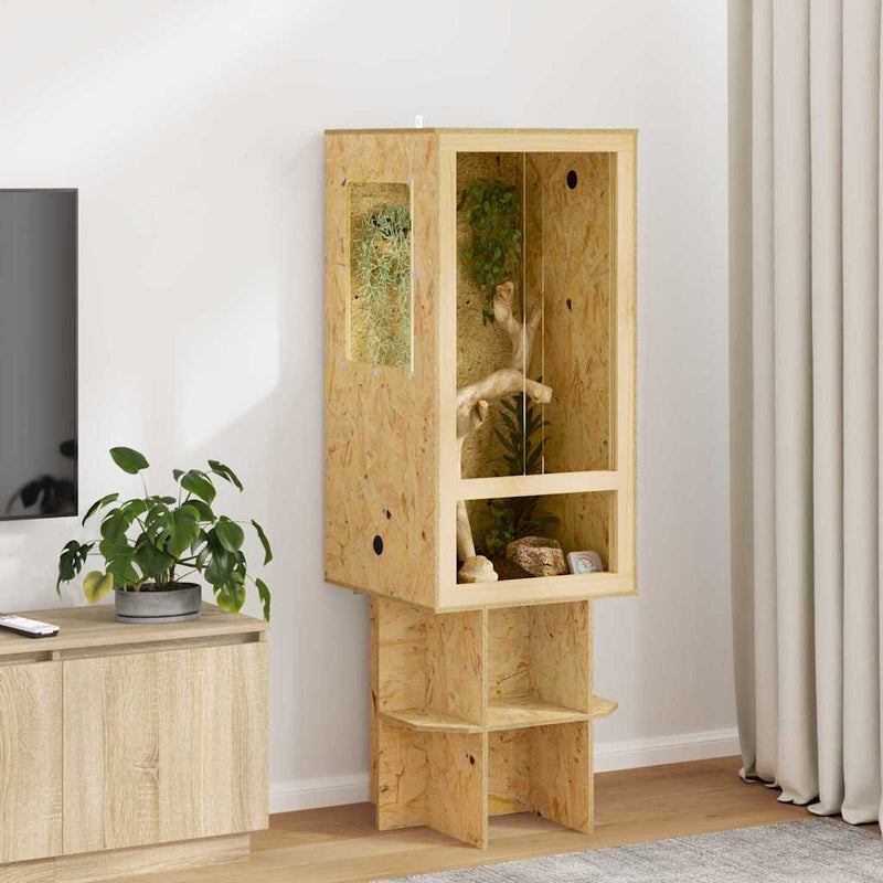Afbeelding laden in galerijviewer, Vidaxl terrarium bruin 50 x 50 x 100 cm osb