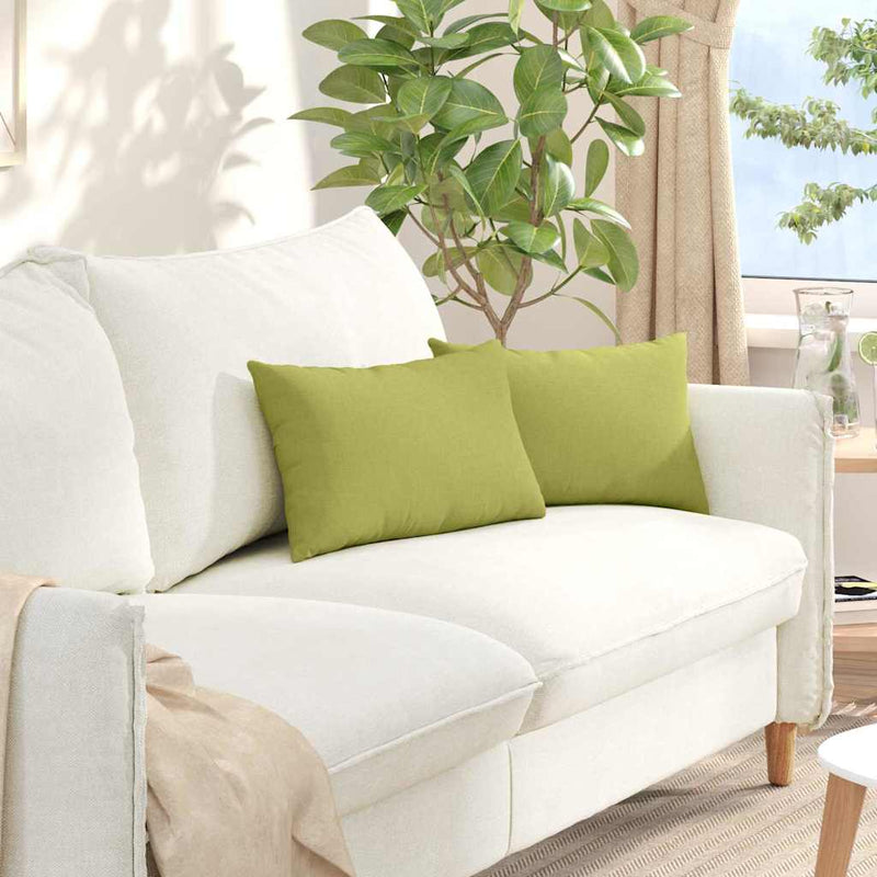 Afbeelding laden in galerijviewer, Vidaxl sofa kussens 2 pcs lichtgroen 50 x 30 cm stof