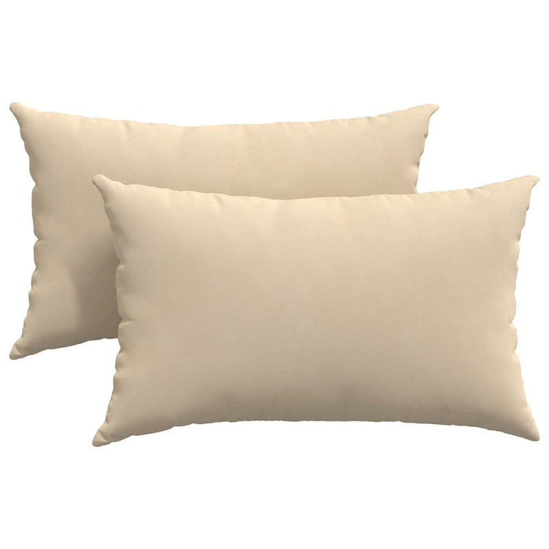 Afbeelding laden in galerijviewer, Vidaxl sofa kussens 2 stuks crème 50 x 30 cm stof