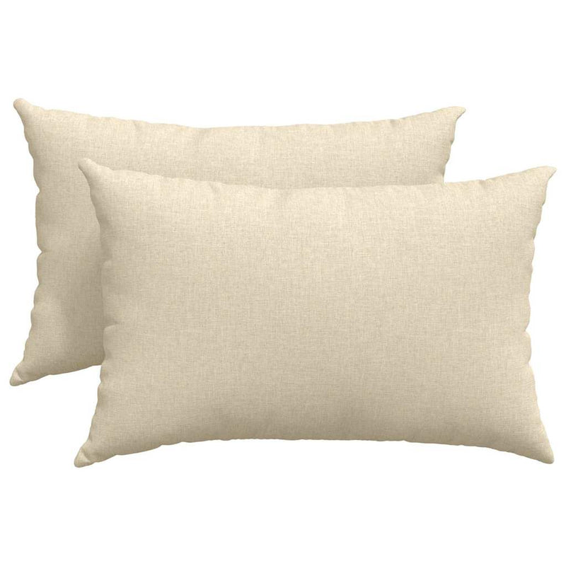 Afbeelding laden in galerijviewer, Vidaxl sofa kussens 2 pcs crème 60 x 40 cm stof