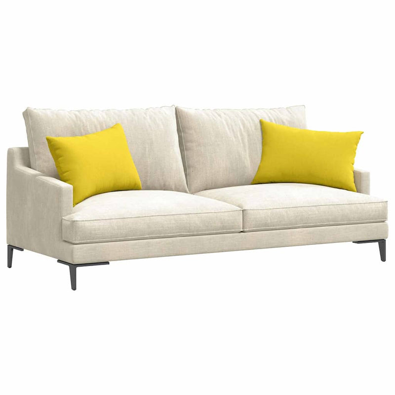 Afbeelding laden in galerijviewer, Vidaxl sofa kussens 2 pcs lichtgeel 60 x 40 cm stof