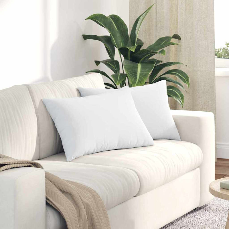 Afbeelding laden in galerijviewer, Vidaxl sofa kussens 2 pcs wit 60 x 40 cm stof