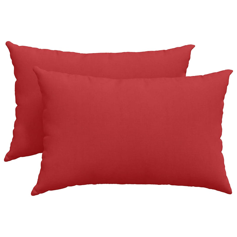 Afbeelding laden in galerijviewer, Vidaxl sofa kussens 2 pcs rood 60 x 40 cm stof