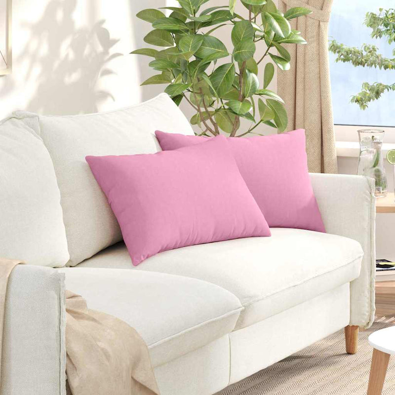 Afbeelding laden in galerijviewer, Vidaxl sofa kussens 2 pcs roze 60 x 40 cm stof