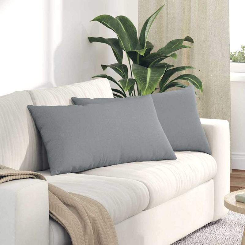 Afbeelding laden in galerijviewer, Vidaxl sofa kussens 2 pcs lichtgrijs 80 x 40 cm stof