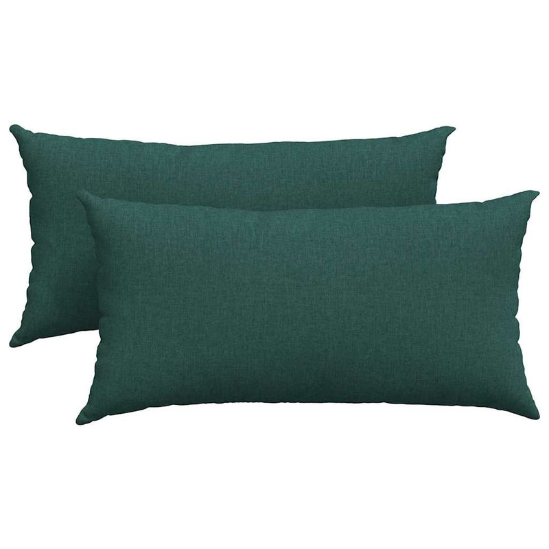 Afbeelding laden in galerijviewer, Vidaxl sofa kussens 2 pcs donkergroen 80 x 40 cm stof