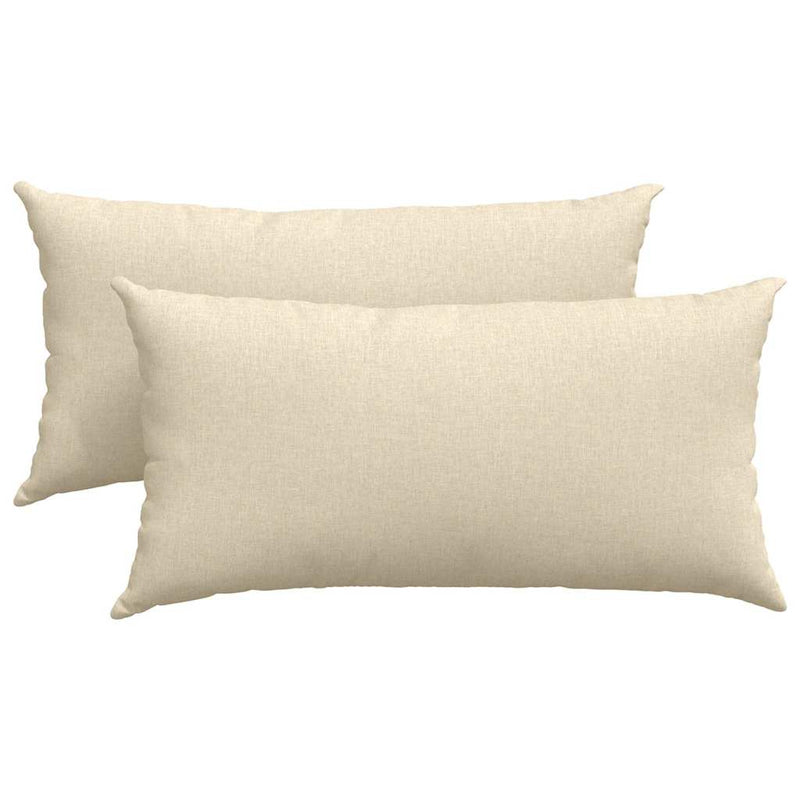 Afbeelding laden in galerijviewer, Vidaxl sofa kussens 2 pcs crème 80 x 40 cm stof
