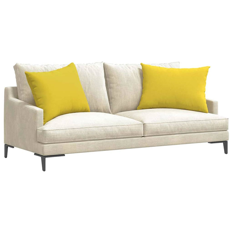 Afbeelding laden in galerijviewer, Vidaxl sofa kussens 2 pcs lichtgeel 70 x 50 cm stof