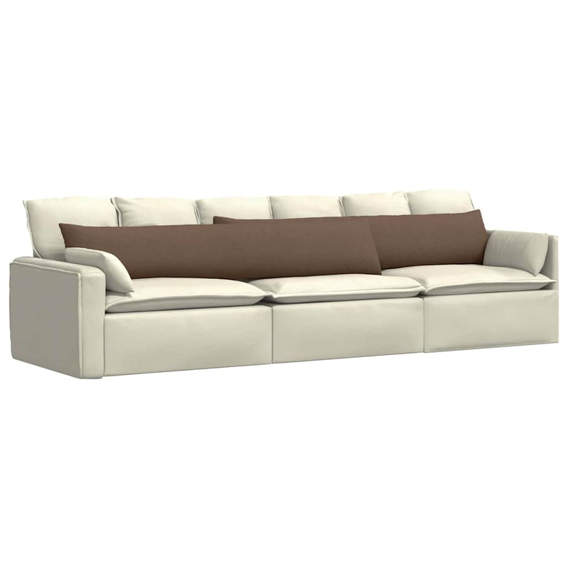 Afbeelding laden in galerijviewer, Vidaxl sofa kussens 2 pcs bruin 200 x 40 cm stof