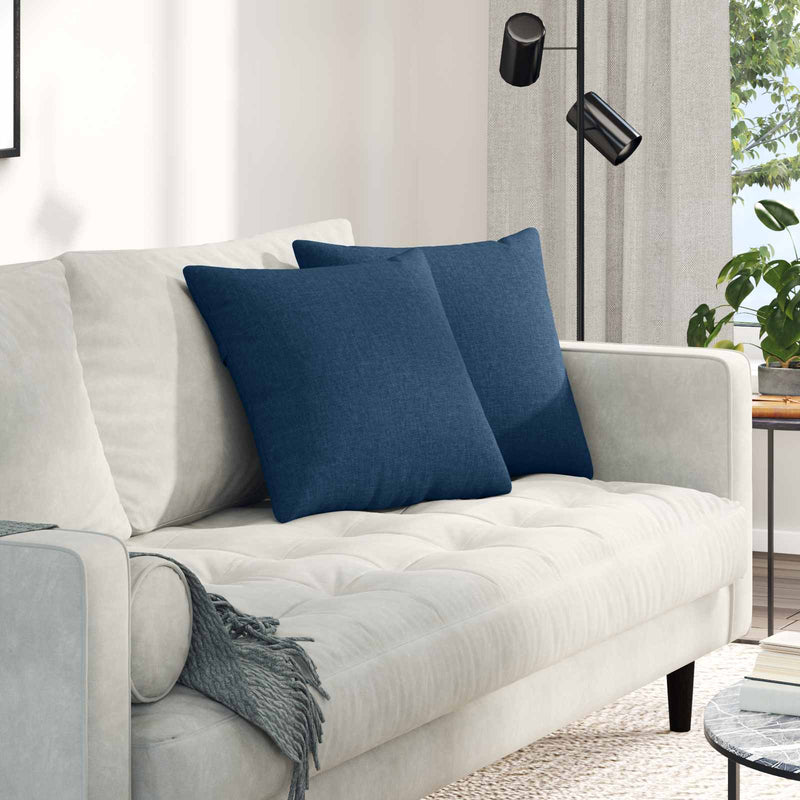 Afbeelding laden in galerijviewer, Vidaxl sofa kussens 2 pcs blauw 45 x 45 cm stof