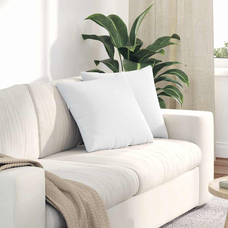 Afbeelding laden in galerijviewer, Vidaxl sofa kussens 2 pcs wit 45 x 45 cm stof