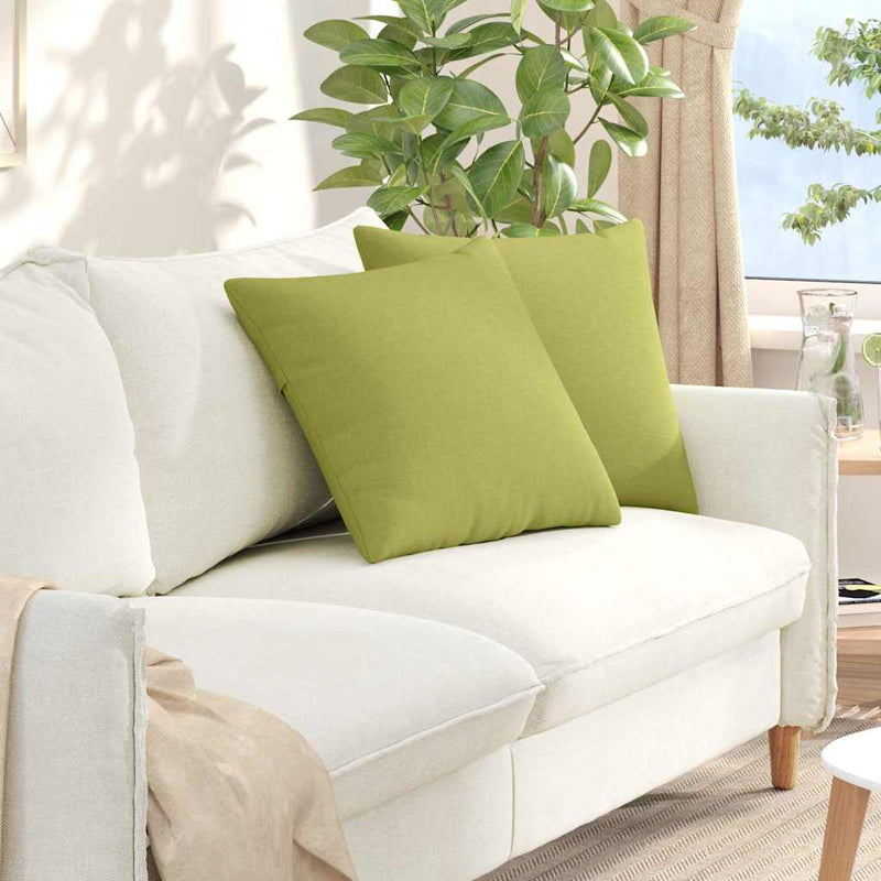 Afbeelding laden in galerijviewer, Vidaxl sofa kussens 2 pcs lichtgroen 50 x 50 cm stof