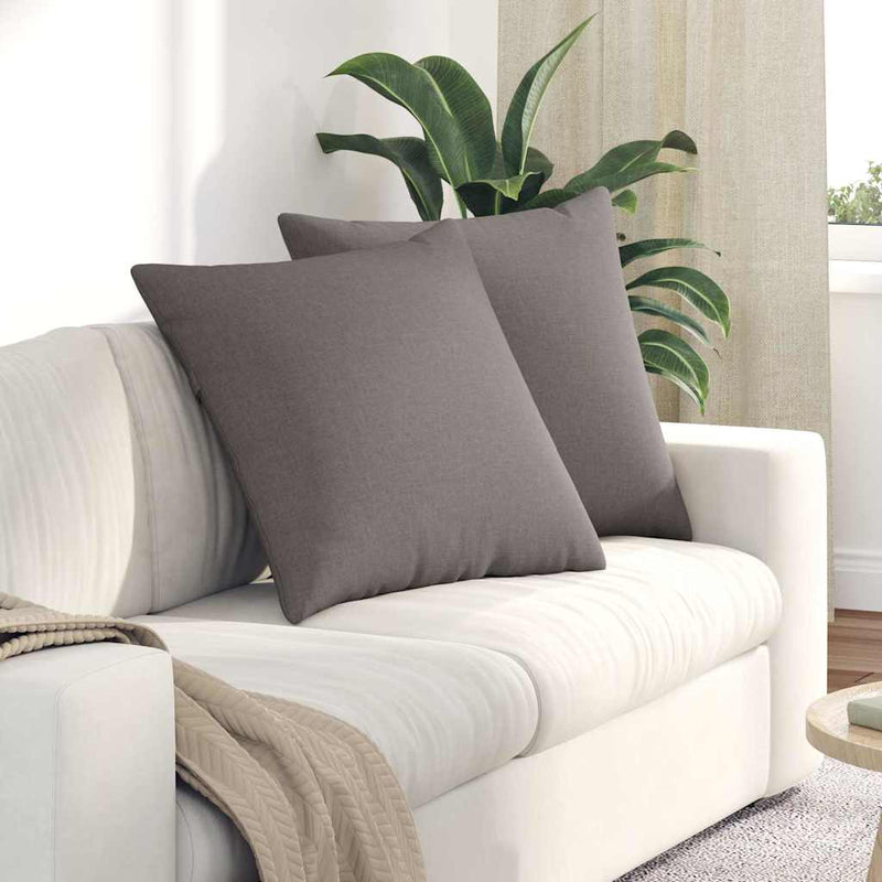 Afbeelding laden in galerijviewer, Vidaxl sofa kussens 2 pcs taupe 80 x 80 cm stof