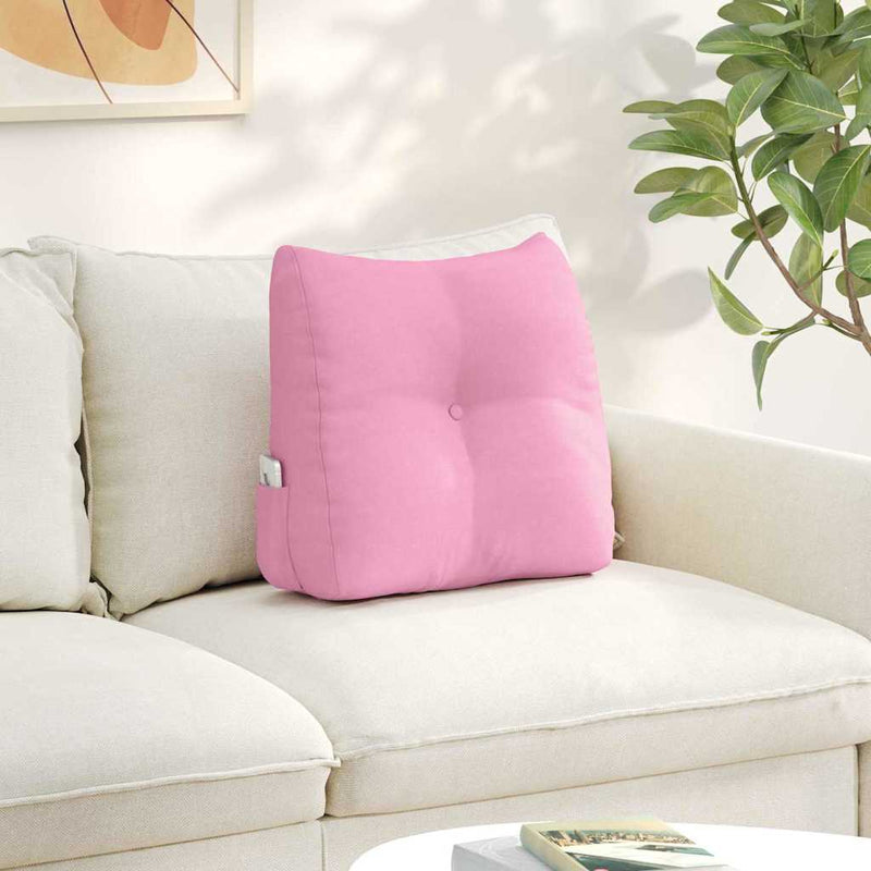 Afbeelding laden in galerijviewer, Vidaxl rugkussen roze 45 x 24 x 50 cm stof