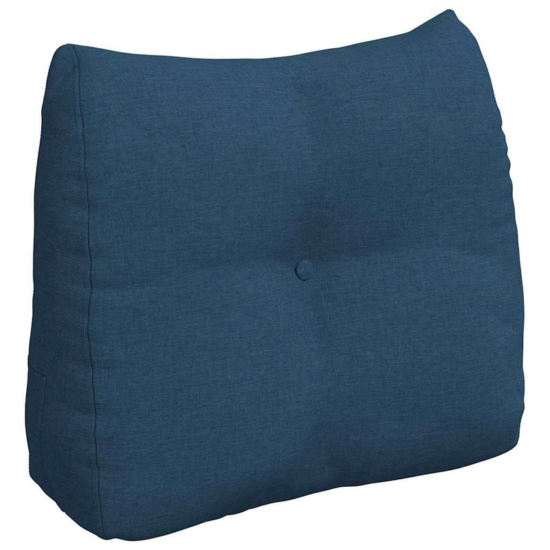Afbeelding laden in galerijviewer, Vidaxl rugkussen blauw 60 x 24 x 50 cm stof