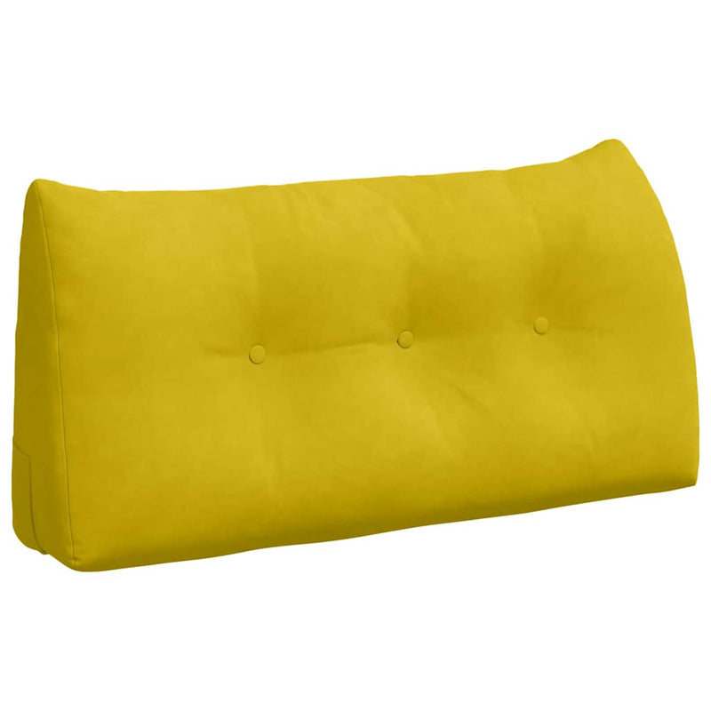 Afbeelding laden in galerijviewer, Vidaxl rugkussen geel 100 x 24 x 50 cm fluweel