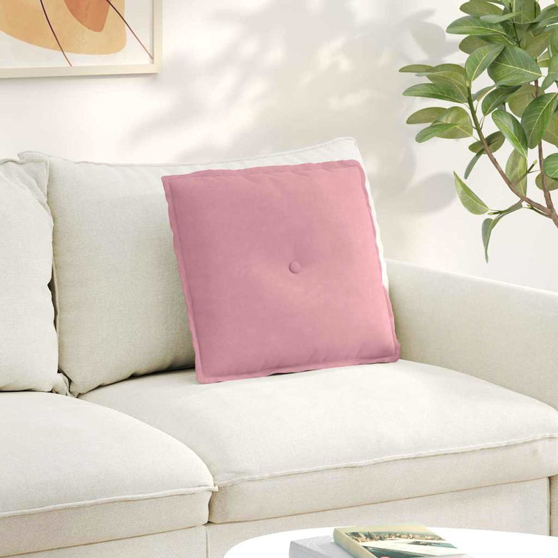 Afbeelding laden in galerijviewer, Vidaxl rugkussen roze 50 x 45 cm cordstof