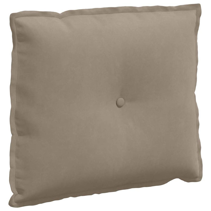 Afbeelding laden in galerijviewer, Vidaxl rugkussen taupe 60 x 50 cm microvezel stof