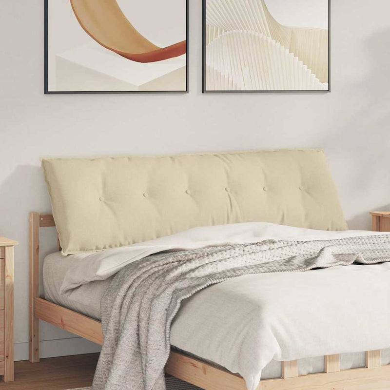Afbeelding laden in galerijviewer, Vidaxl rugkussen crème 160 x 19 x 50 cm stof