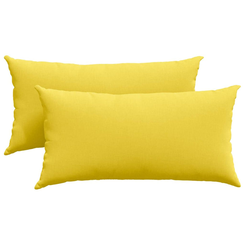 Afbeelding laden in galerijviewer, Vidaxl sofa kussens 2 pcs lichtgeel 80 x 40 cm stof