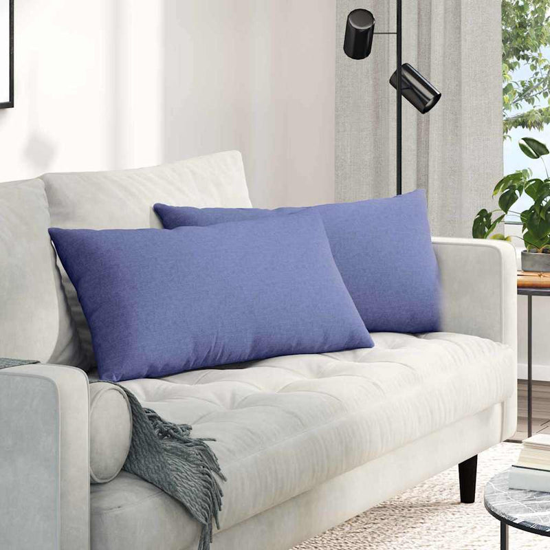 Afbeelding laden in galerijviewer, Vidaxl sofa kussens 2 pcs jeans blauw 80 x 40 cm stof