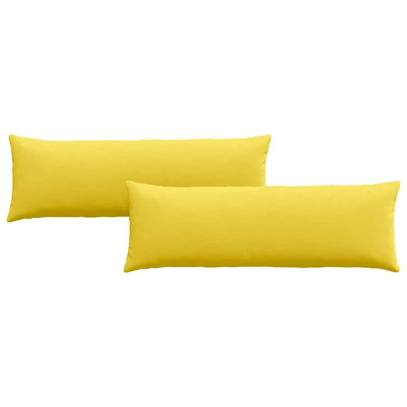 Afbeelding laden in galerijviewer, Vidaxl sofa kussens 2 pcs lichtgeel 120 x 40 cm stof