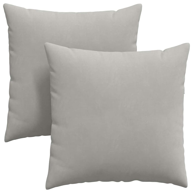 Afbeelding laden in galerijviewer, Vidaxl sofa kussens 2 stuks lichtgrijs 80 x 80 cm stof