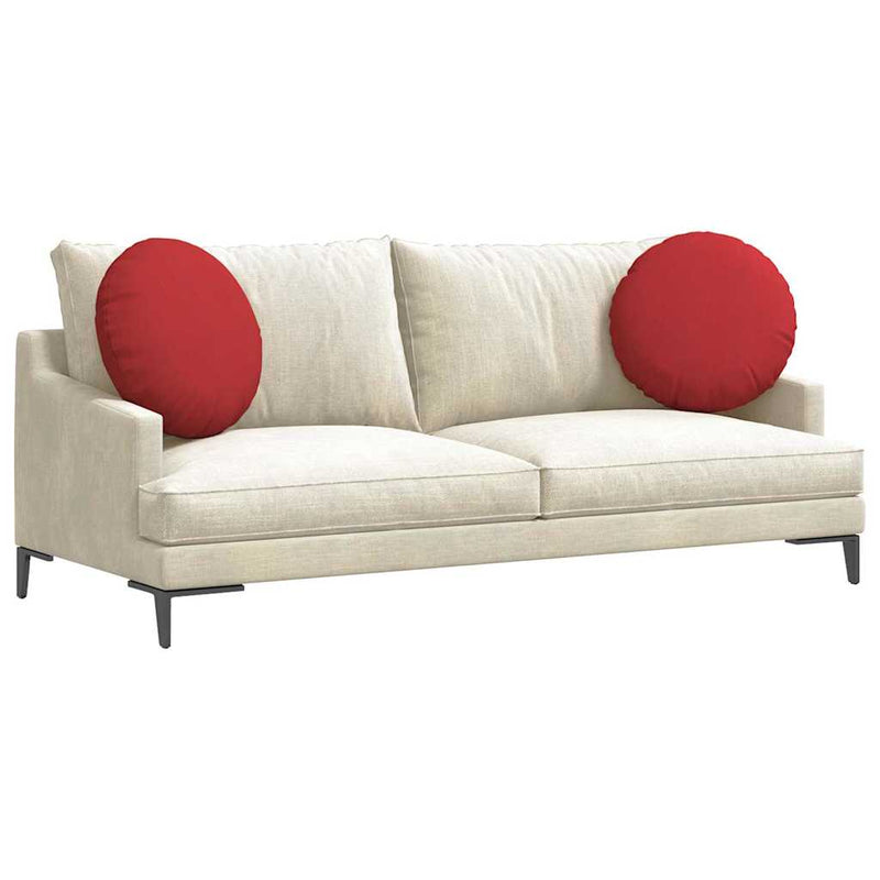 Afbeelding laden in galerijviewer, Vidaxl zitkussens 2 pcs rood ø50 x 19 cm stof