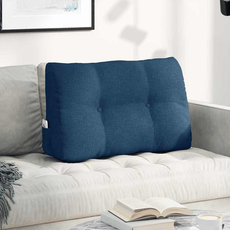 Afbeelding laden in galerijviewer, Vidaxl rugkussen blauw 80 x 24 x 50 cm stof