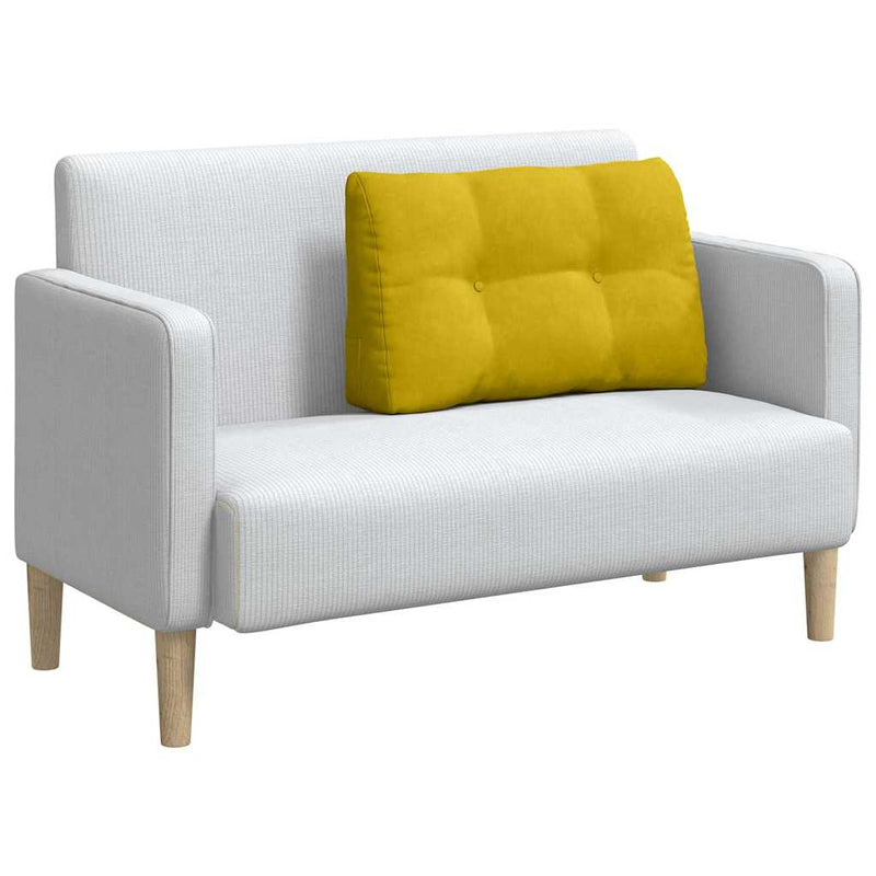 Afbeelding laden in galerijviewer, Vidaxl rugkussen geel 80 x 24 x 50 cm fluweel