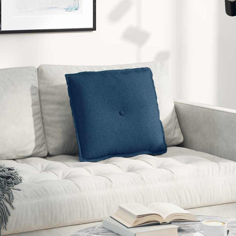 Afbeelding laden in galerijviewer, Vidaxl rugkussen blauw 50 x 19 x 45 cm stof