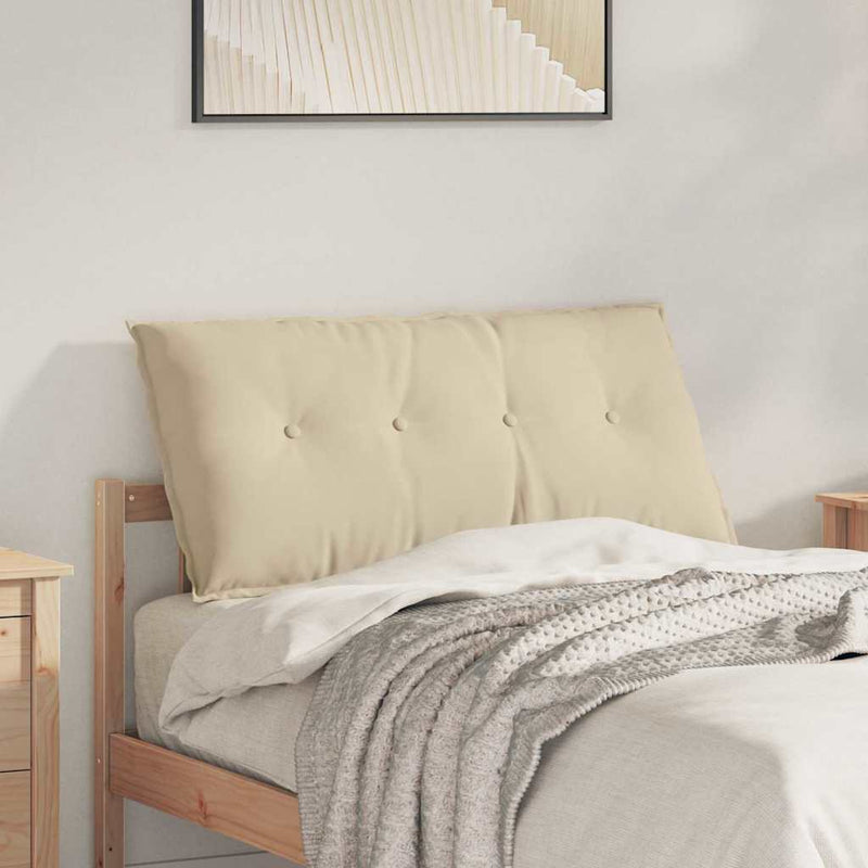 Afbeelding laden in galerijviewer, Vidaxl rugkussen crème 100 x 50 cm microvezel stof
