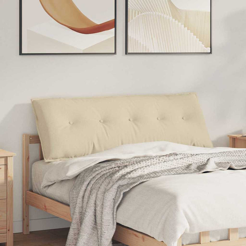 Afbeelding laden in galerijviewer, Vidaxl rugkussen crème 140 x 19 x 50 cm stof