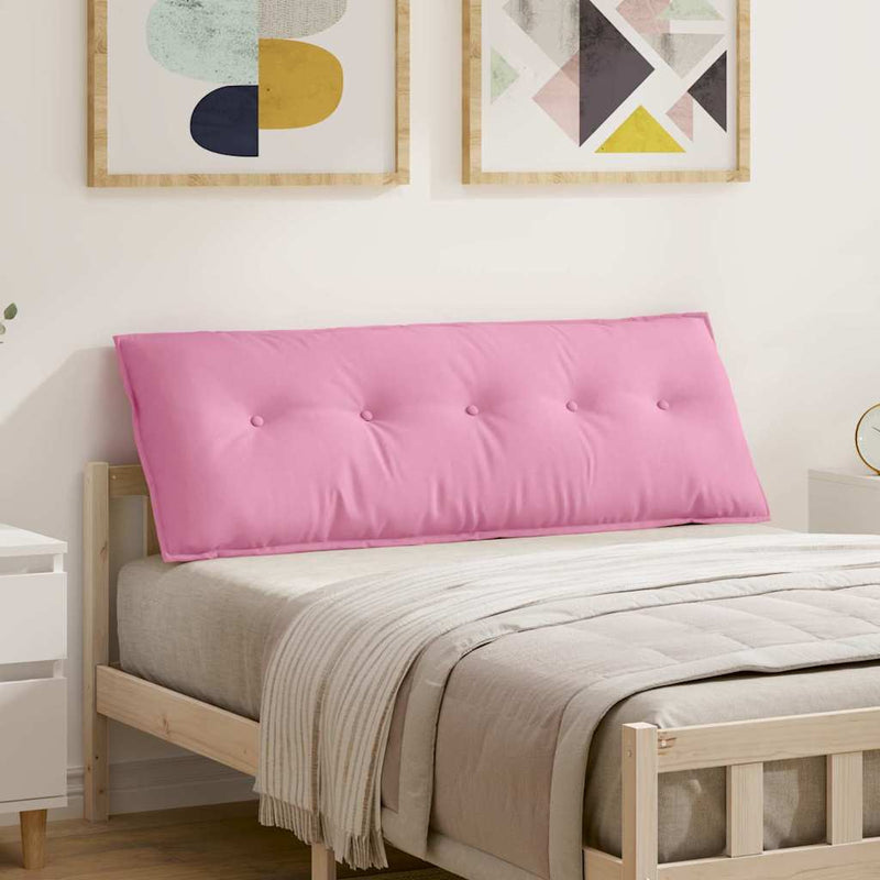 Afbeelding laden in galerijviewer, Vidaxl rugkussen roze 140 x 19 x 50 cm stof