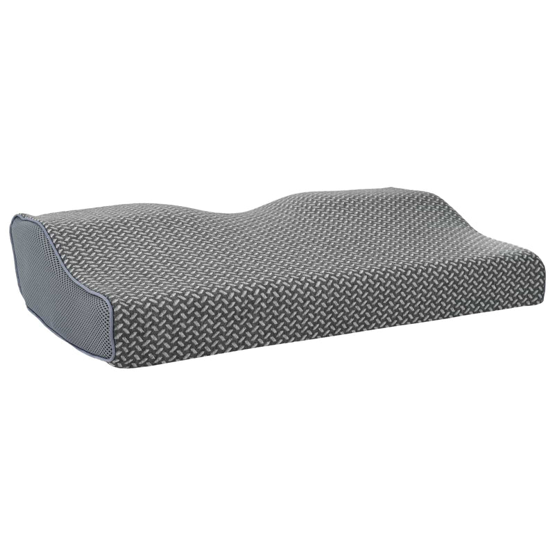 Afbeelding laden in galerijviewer, Vidaxl hoofdkussen met kussen grijs 60 x 34 x 11 cm polyester